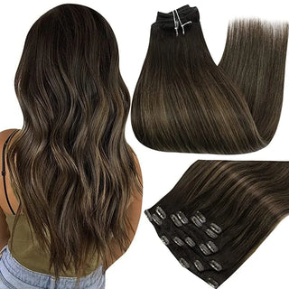Buy 2-8-2 Double Weft Hair Extensions Human Hair for Woman