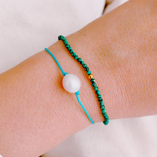 Buy green Genuine Pearl Color Dream Bracelet Set of 2