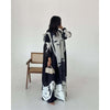 Floral Print Muslim Trench Coat - Modest Commuter Jacket Cape Robe(MOA212)