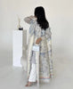 Floral Print Muslim Trench Coat - Modest Commuter Jacket Cape Robe(MOA212)
