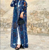 Floral Print Muslim Trench Coat - Modest Commuter Jacket Cape Robe(MOA212)