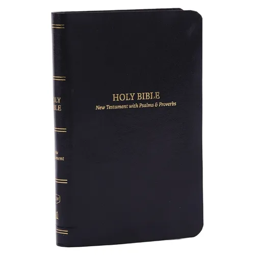KJV Holy Bible: Pocket New Testament with Psalms and Proverbs, Black Leatherflex, Red Letter, Comfort Print: King James Version - Imitation Leather