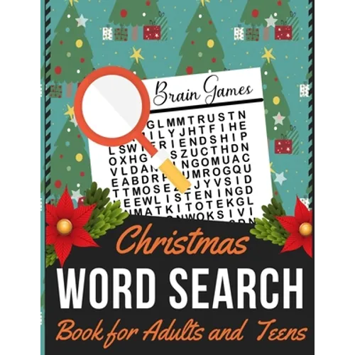 Christmas Word Search Book for Adults and Teens: Holiday themed word search puzzle book Puzzle Gift for Word Puzzle Lover Brain Exercise Game - Paperback