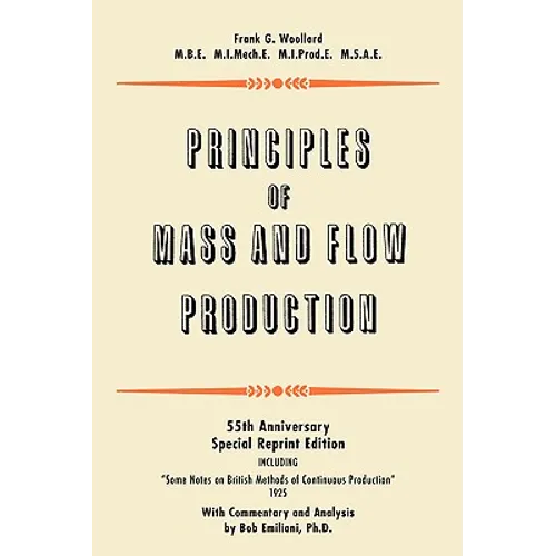 Principles of Mass and Flow Production - Paperback