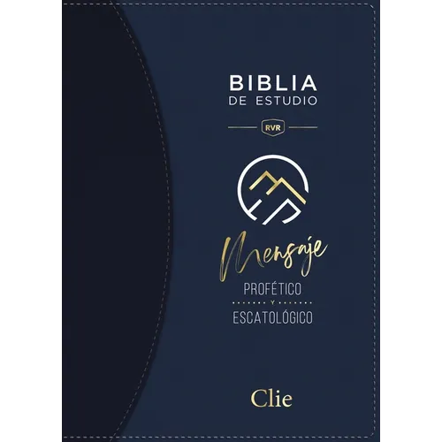 Rvr, Biblia de Estudio del Mensaje Profético Y Escatológico, Leathersoft, Azul, Interior a DOS Colores - Imitation Leather