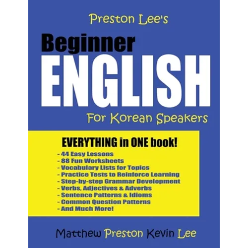 Preston Lee's Beginner English For Korean Speakers - Paperback
