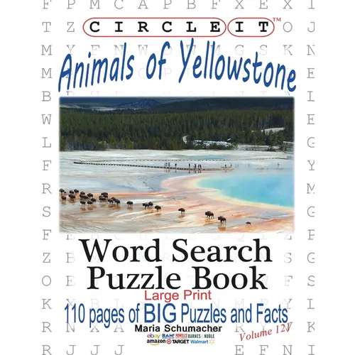 Circle It, Animals of Yellowstone, Large Print, Word Search, Puzzle Book - Paperback