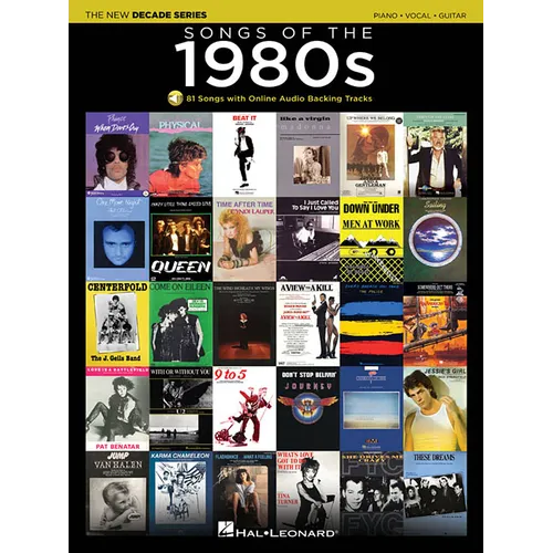 Songs of the 1980s - The New Decade Series with Online Backing Tracks Piano Vocal Guitar Songbook Over 80 Iconic Hits with Sheet Music - Paperback