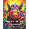 50 Dinosaurs: Awesome 50 Dinosaurs Coloring book Kids 8-12 - Paperback
