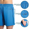 Men’s Premium Compression-Lined Hybrid Shorts – Line Rush-Orchid and Kelp