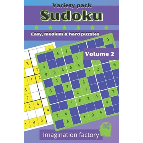 Sudoku variety pack. Easy, medium & hard: 100 puzzles. 6x9 travel size. Easy to carry - Paperback