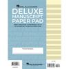 Manuscript Paper (Deluxe Pad)(Blue Cover) - Paperback