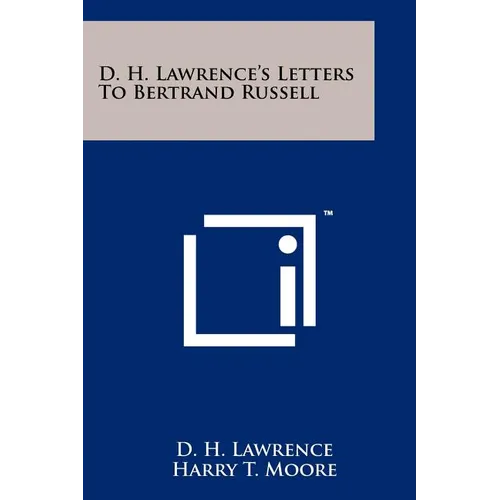 D. H. Lawrence's Letters To Bertrand Russell - Paperback