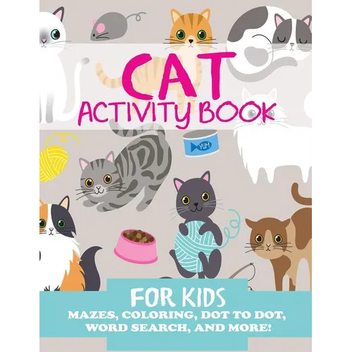 Cat Activity Book for Kids - Paperback