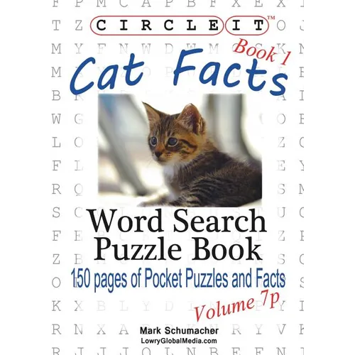 Circle It, Cat Facts, Book 1, Pocket Size, Word Search, Puzzle Book - Paperback