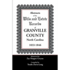 Abstracts of the Wills and Estate Records of Granville County, North Carolina, 1833-1846 - Paperback