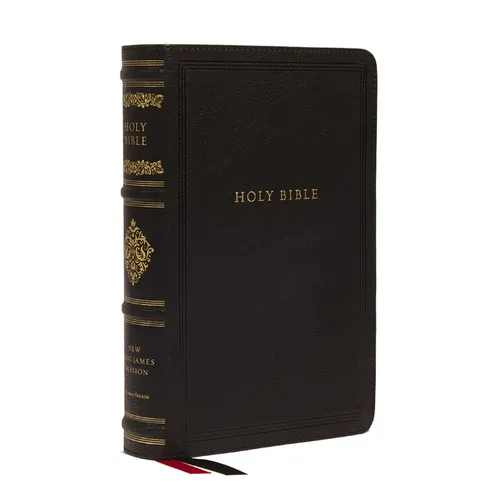 NKJV Large Print Reference Bible, Black Leathersoft, Red Letter, Comfort Print, Thumb Indexed (Sovereign Collection): Holy Bible, New King James Versi - Imitation Leather