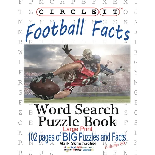 Circle It, Football Facts, Word Search, Puzzle Book - Paperback