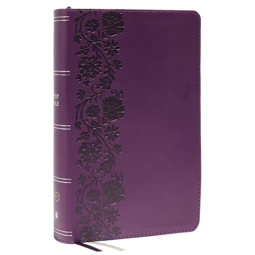 KJV Holy Bible: Large Print Single-Column with 43,000 End-Of-Verse Cross References, Purple Leathersoft, Personal Size, Red Letter, Comfort Print: Kin - Imitation Leather