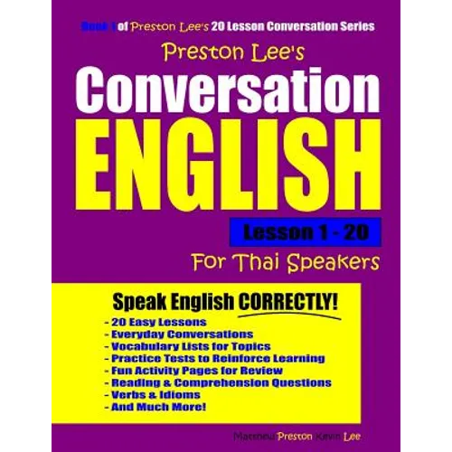 Preston Lee's Conversation English For Thai Speakers Lesson 1 - 20 - Paperback
