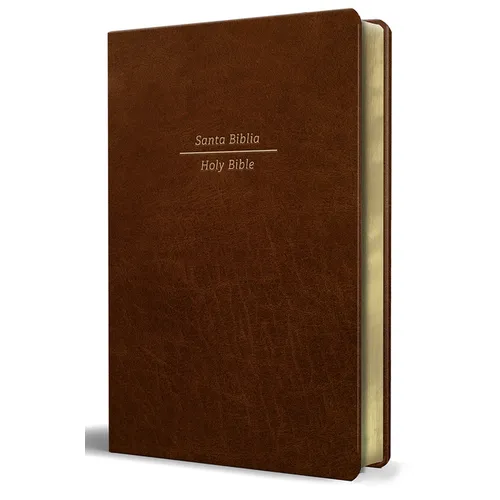 Biblia Bilingüe Reina Valera 1960/ESV Tamaño Grande Piel Marrón / Bilingual Bible Rvr60/English Standard Large Size Large Print Leather - Bonded Leather