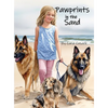 Pawprints in the Sand: a children's dog book, a girl and her dogs set out on a beach adventure! - Hardcover