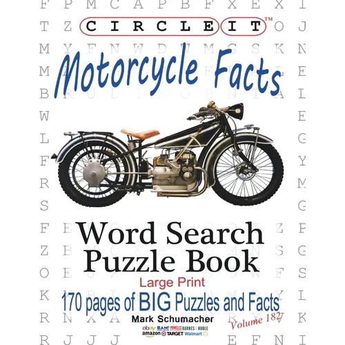 Circle It, Motorcycle Facts, Word Search, Puzzle Book - Paperback