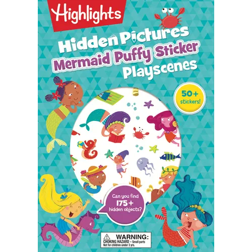 Mermaid Hidden Pictures Puffy Sticker Playscenes: Best Mermaid Gift for Kids 3-6 with Mazes, Matching Games, Mermaid Crafts & Over 50 Mermaid Stickers - Paperback