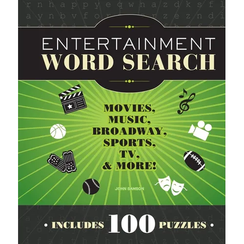 Entertainment Word Search: Movies, Music, Broadway, Sports, TV & More - Spiral