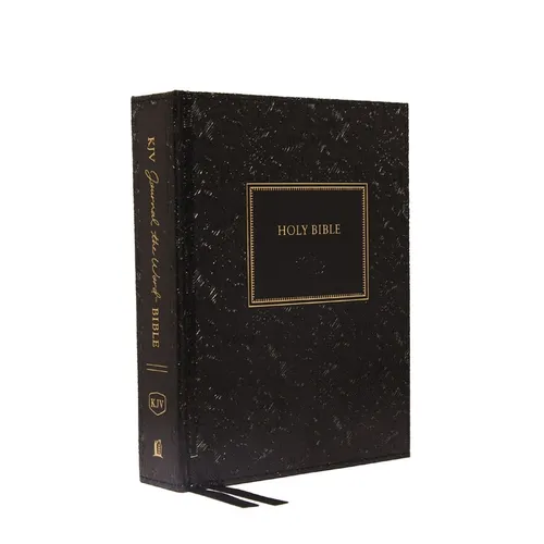 KJV, Journal the Word Bible, Hardcover, Black, Red Letter Edition, Comfort Print: Reflect, Journal, or Create Art Next to Your Favorite Verses - Hardcover