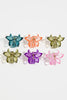 Mini Clear Resin Flower Hair Clips