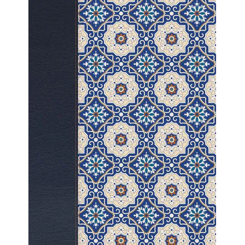 Rvr 1960 Biblia de Apuntes Edición Letra Grande, Piel Fabricada Y Mosaico Crema Y Azul - Hardcover