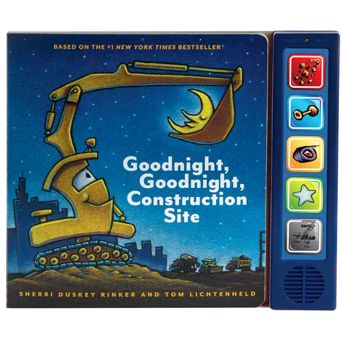 Goodnight, Goodnight, Construction Site Sound Book: (Construction Books for Kids, Books with Sound for Toddlers, Children's Truck Books, Read Aloud Bo - Board Book
