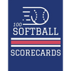 100 Softball Scorecards: 100 Scoring Sheets For Baseball and Softball Games (8.5x11) - Paperback