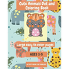 Cute Animal Dot and Coloring Book - Paperback