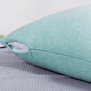 Jepeak Linen Throw Pillow Covers 16x24 Inch Pack of 2 Light Teal