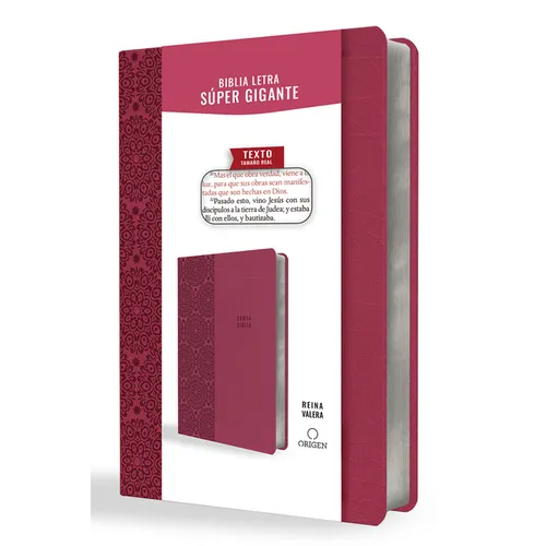 Biblia Reina Valera Letra Súper Gigante, Símil Piel Fucsia / Spanish Bible Reina Valera Super Giant Print, Fuchsia Leathersoft - Bonded Leather