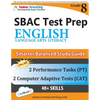 SBAC Test Prep: Grade 8 English Language Arts Literacy (ELA) Common Core Practice Book and Full-length Online Assessments: Smarter Balanced Study Guid - Paperback