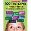100 Task Cards: Text Evidence: Reproducible Mini-Passages with Key Questions to Boost Reading Comprehension Skills - Paperback