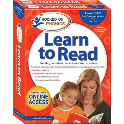 Hooked on Phonics Learn to Read - Levels 1&2 Complete: Early Emergent Readers (Pre-K Ages 3-4) - Paperback