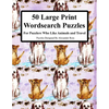 50 Large Print Wordsearch Puzzles: For Puzzlers Who Like Animals And Travel - Paperback
