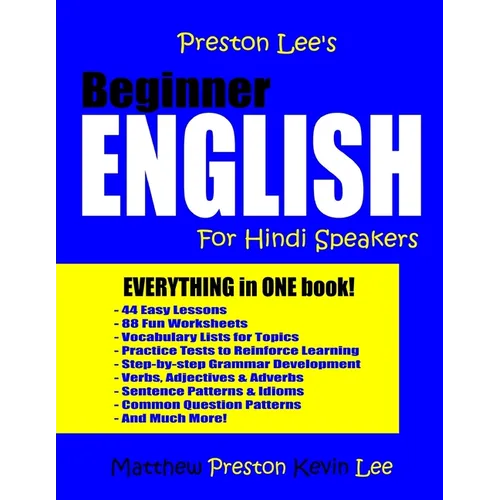 Preston Lee's Beginner English For Hindi Speakers - Paperback