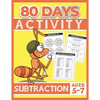 80 Days Activity Subtraction for Kids Ages 5-7: Funny Basic Math Workbook Grade 1, 1st Grade Math, Subtraction Within 20 - Paperback
