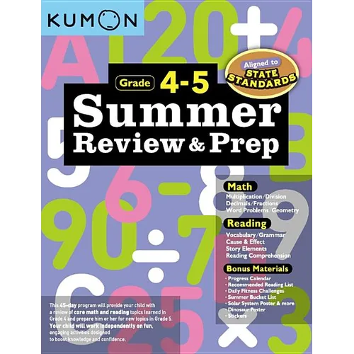 Kumon Summer Review and Prep 4-5 - Paperback