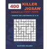 400 KILLER JIGSAW puzzles 9 x 9 VERY HARD + BONUS 250 LABYRINTH 22 x 22: Sudoku Very Hard level and Maze puzzle very hard levels - Paperback