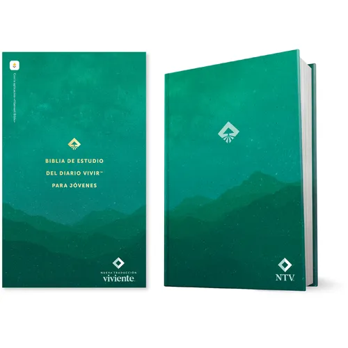 Biblia de Estudio del Diario Vivir Para Jóvenes Ntv Con Filament (Tapa Dura, Verde, Letra Roja) - Hardcover