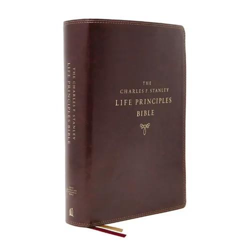 Nasb, Charles F. Stanley Life Principles Bible, 2nd Edition, Leathersoft, Burgundy, Thumb Indexed, Comfort Print: Holy Bible, New American Standard Bi - Imitation Leather