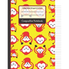 Composition Notebook: Bright Red & Yellow Monkey College Ruled Notebook for Girls, Boys, Kids, School, Students and Teachers - Paperback