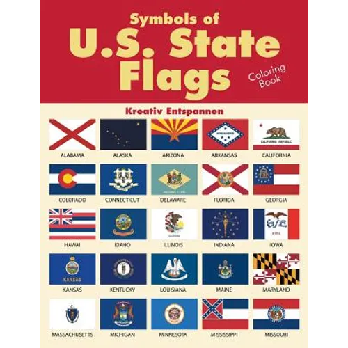 Symbols of U.S. State Flags Coloring Book - Paperback