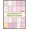 Scrapbook Paper Pad: Baby Girl Collection: 20 Unique Design Background Crafting Sheets - Paperback